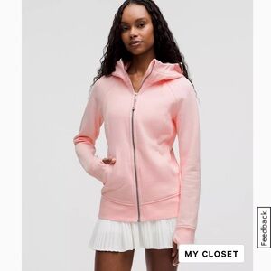 NWOT LULULEMON Scuba Full Zip Hoodie in Strawberry Milkshake
